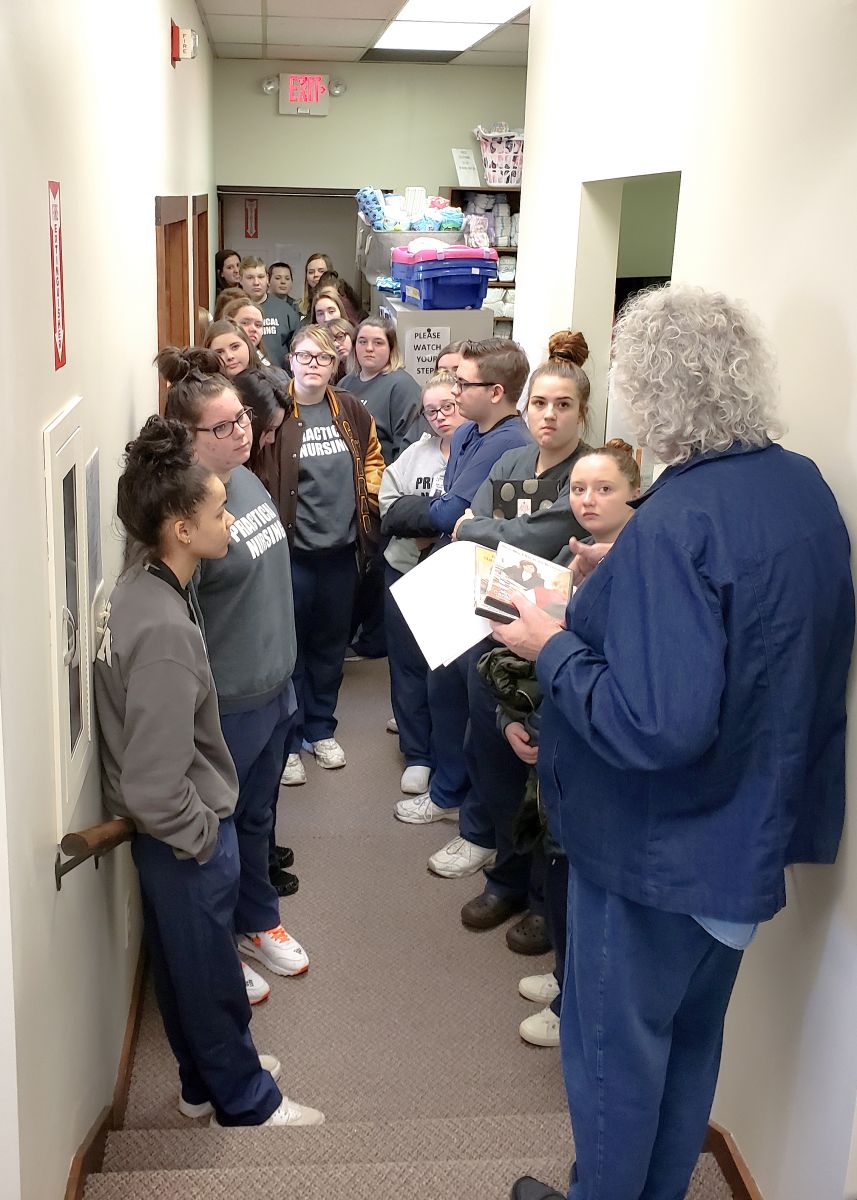 Practical Nursing Students visit the Pregnancy Care Center of Wayne County