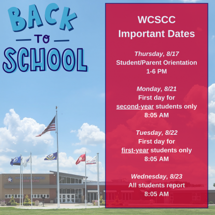 WCSCC Back to School Important Dates 23-24