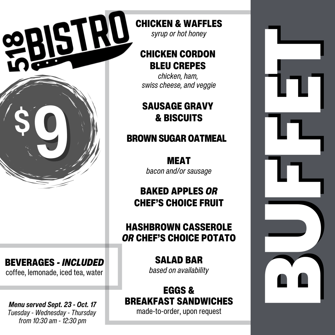 518 bistro menu