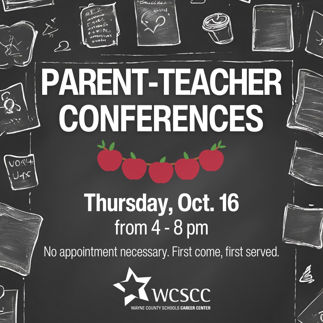 Parent-Teacher Conferences are October 16 from 4-8 pm