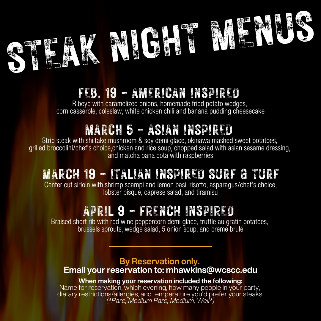 Steak Night Menus