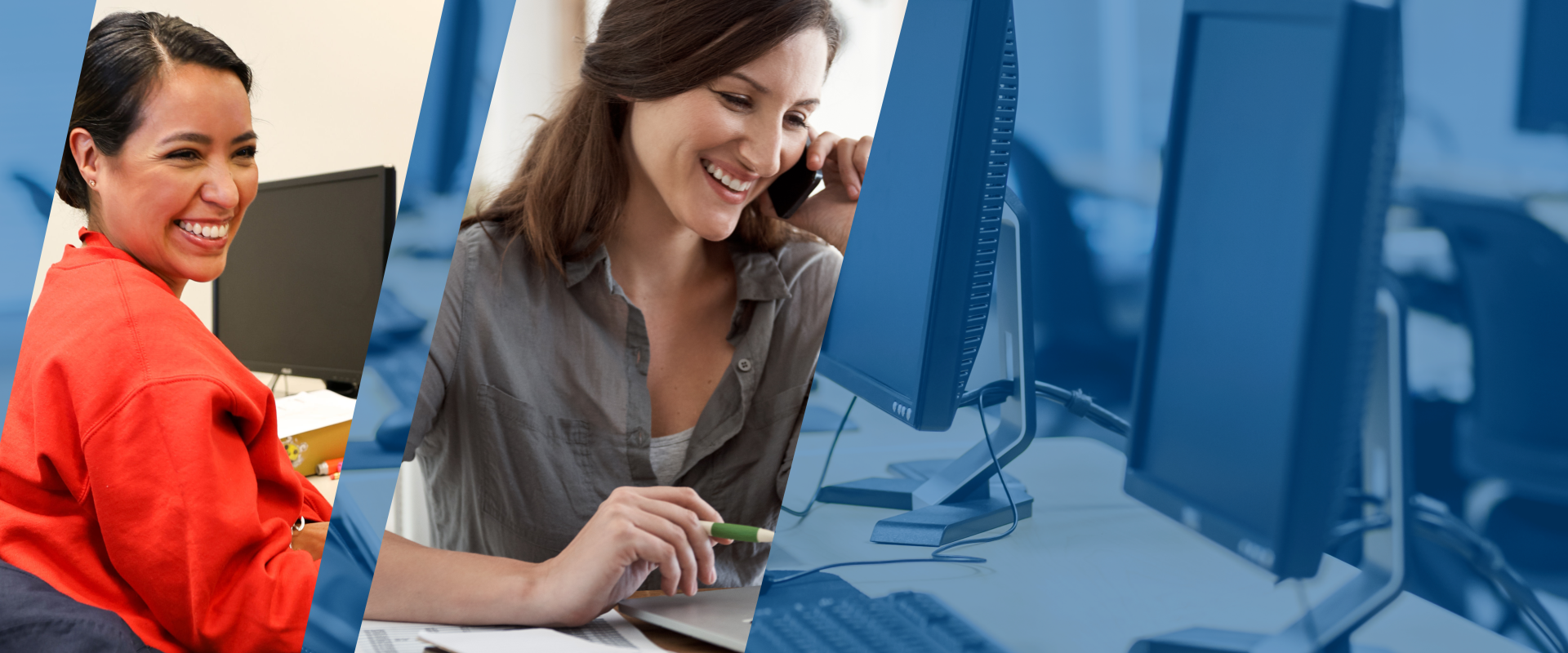 admin office header image two students 