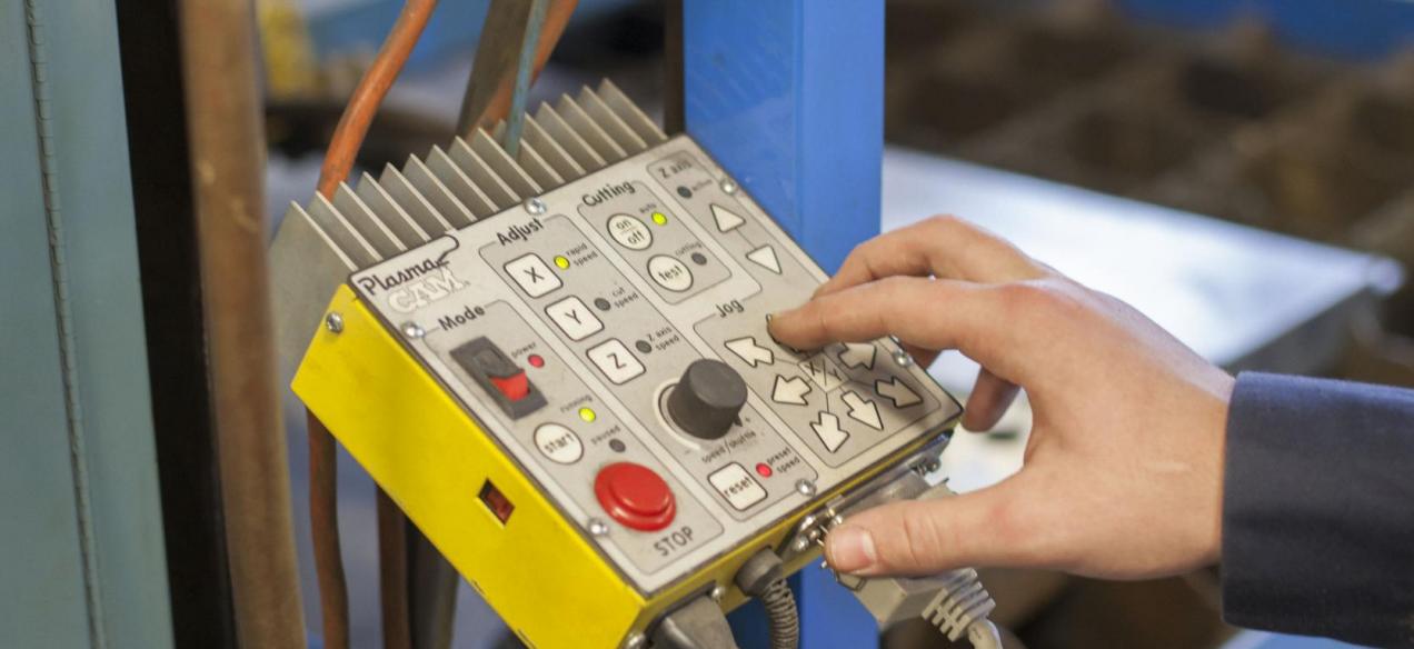 Image of plasma cutter control panel