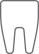 Grey tooth icon. 
