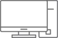 Grey computer icon. 