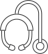 Grey stethoscope icon