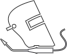 Grey welding mask icon.