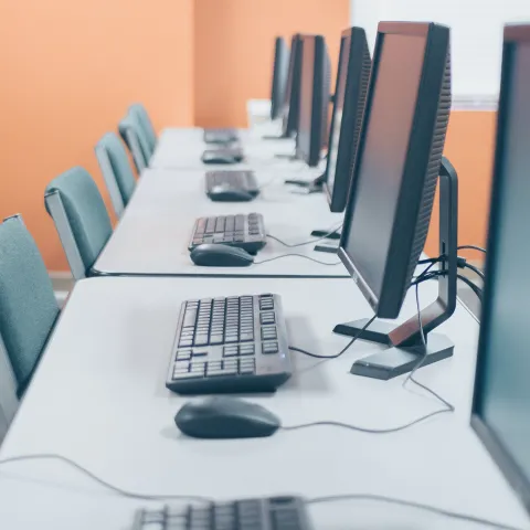 row of computers