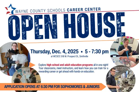 WCSCC Open House is December 4, 2025 form 5-7 PM