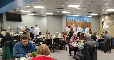 Guests enjoying meals at 518 Bistro at the Wayne County Schools Career Center